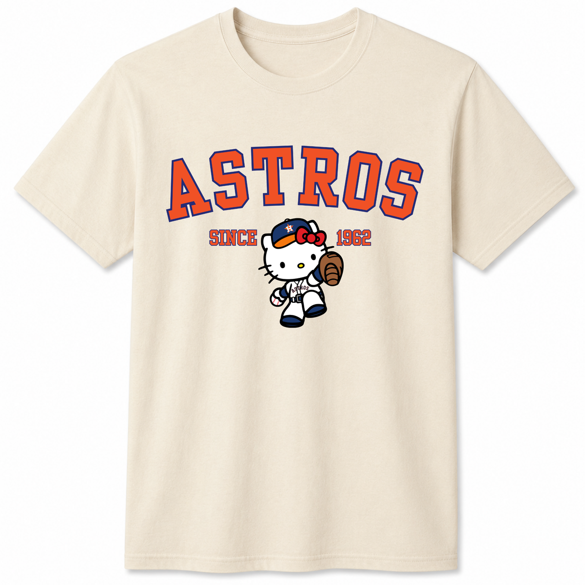 Orange HK Astros graphic t-shirt
