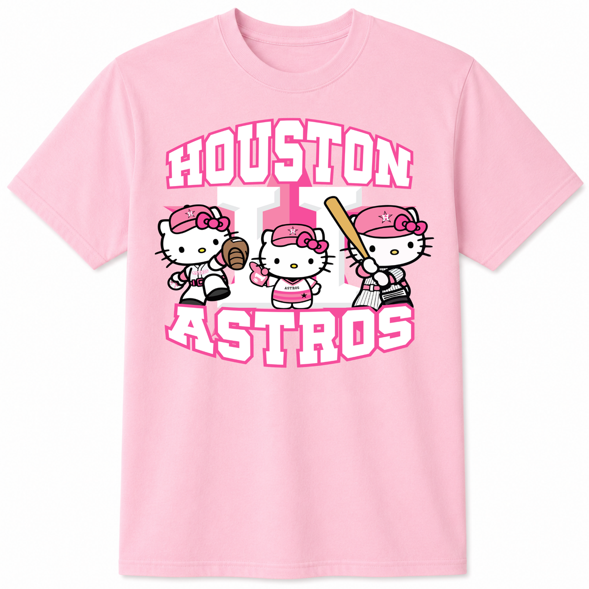 Pink HK Trio graphic t-shirt