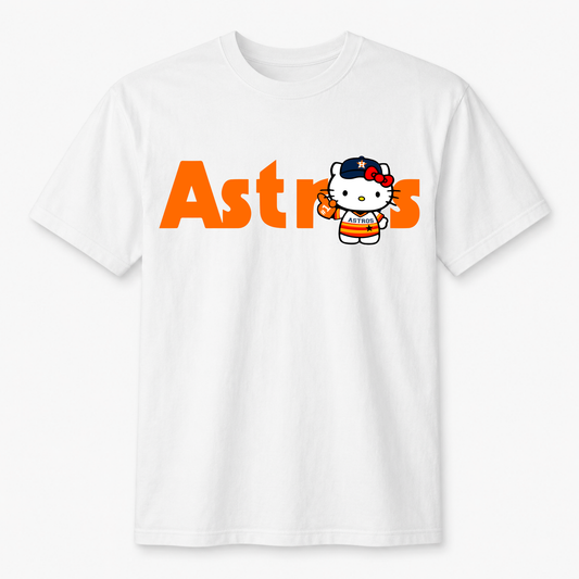 Astros HK logo Orange graphic t-shirt