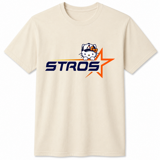 HK Stros Logo orange graphic t-shirt