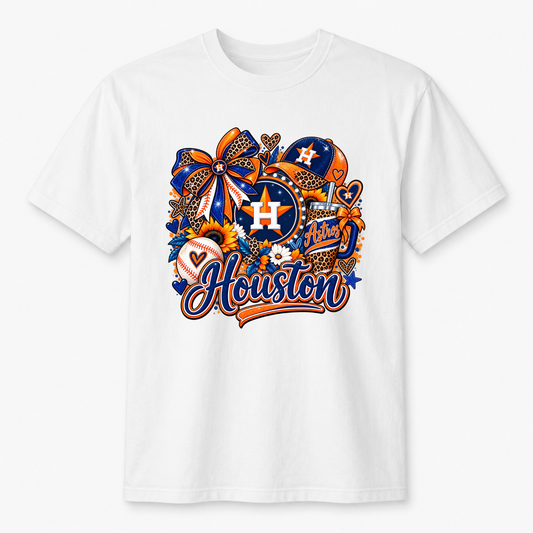 Orange Astros graphic t-shirt