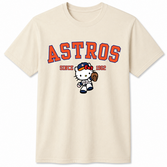 Orange HK Astros graphic t-shirt