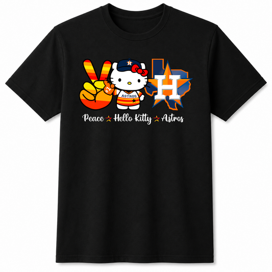 Peace-HK-Astros graphic t-shirt