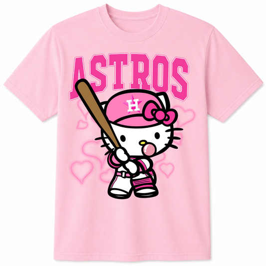Pink Astros HK Bubble graphic t-shirt