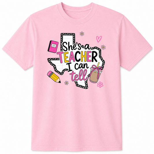 Shes a teacher graphic t-shirt