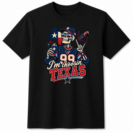 Skull Texan graphic t-shirt