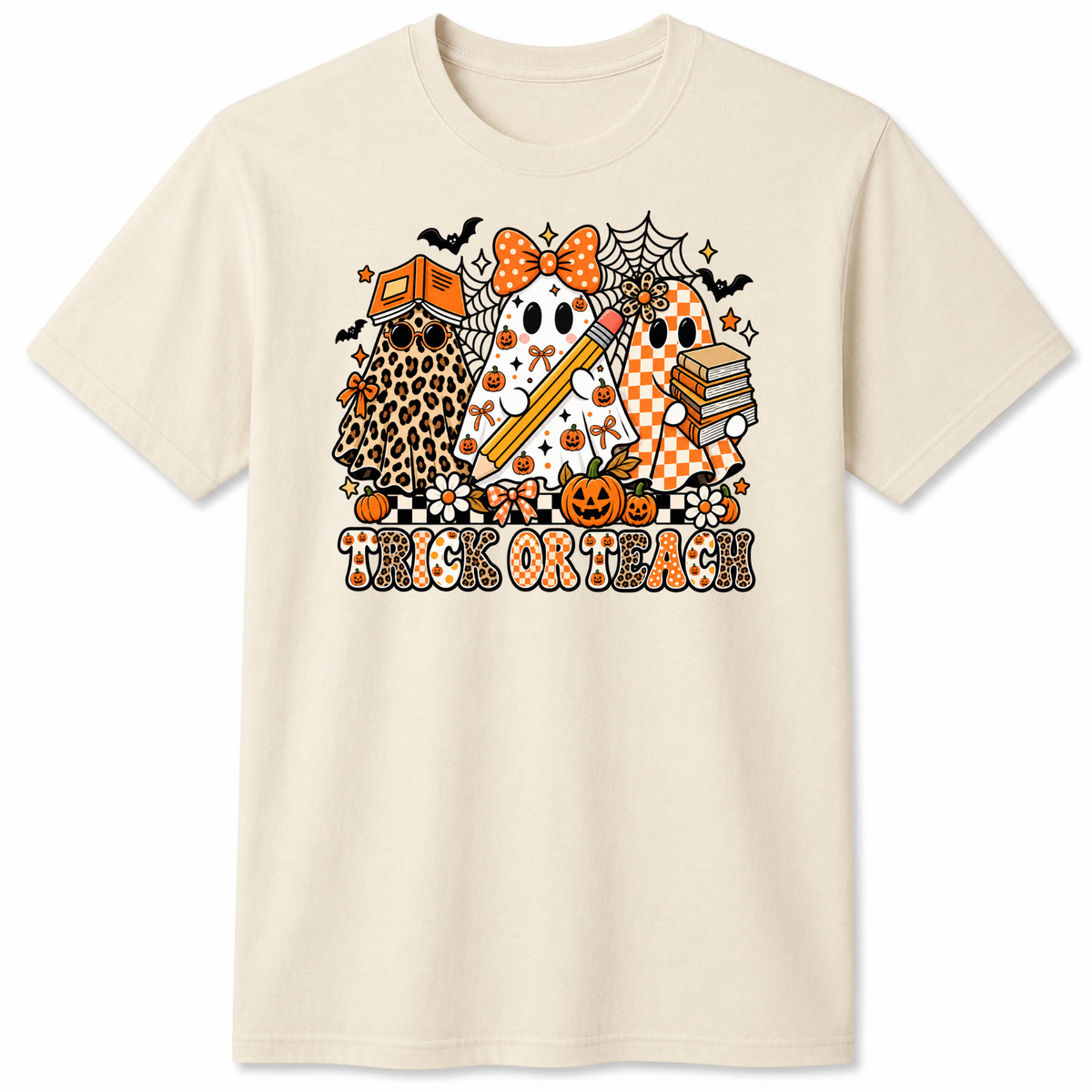 Trick or teach graphic t-shirt