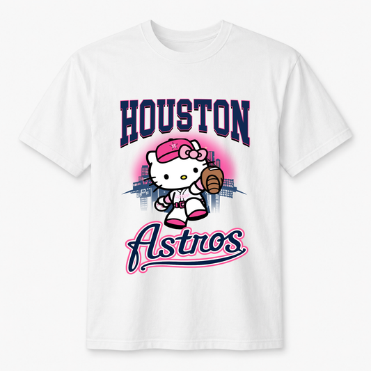 White Astros HK graphic t-shirt