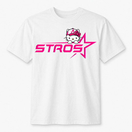 White Astros HK Logo graphic t-shirt